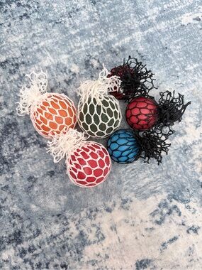 Squishy Mesh Stress Balls - Assorted Colors